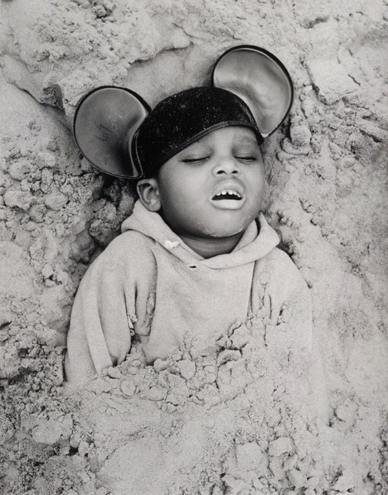 Child Buried in Sand, Coney Island, 1968